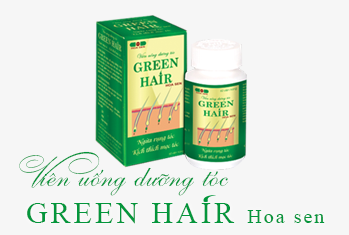 Tpbvsk Viên uống dưỡng tóc Green Hair Hoa Sen được chiết xuất từ các thành phần thảo dược thiên nhiên.