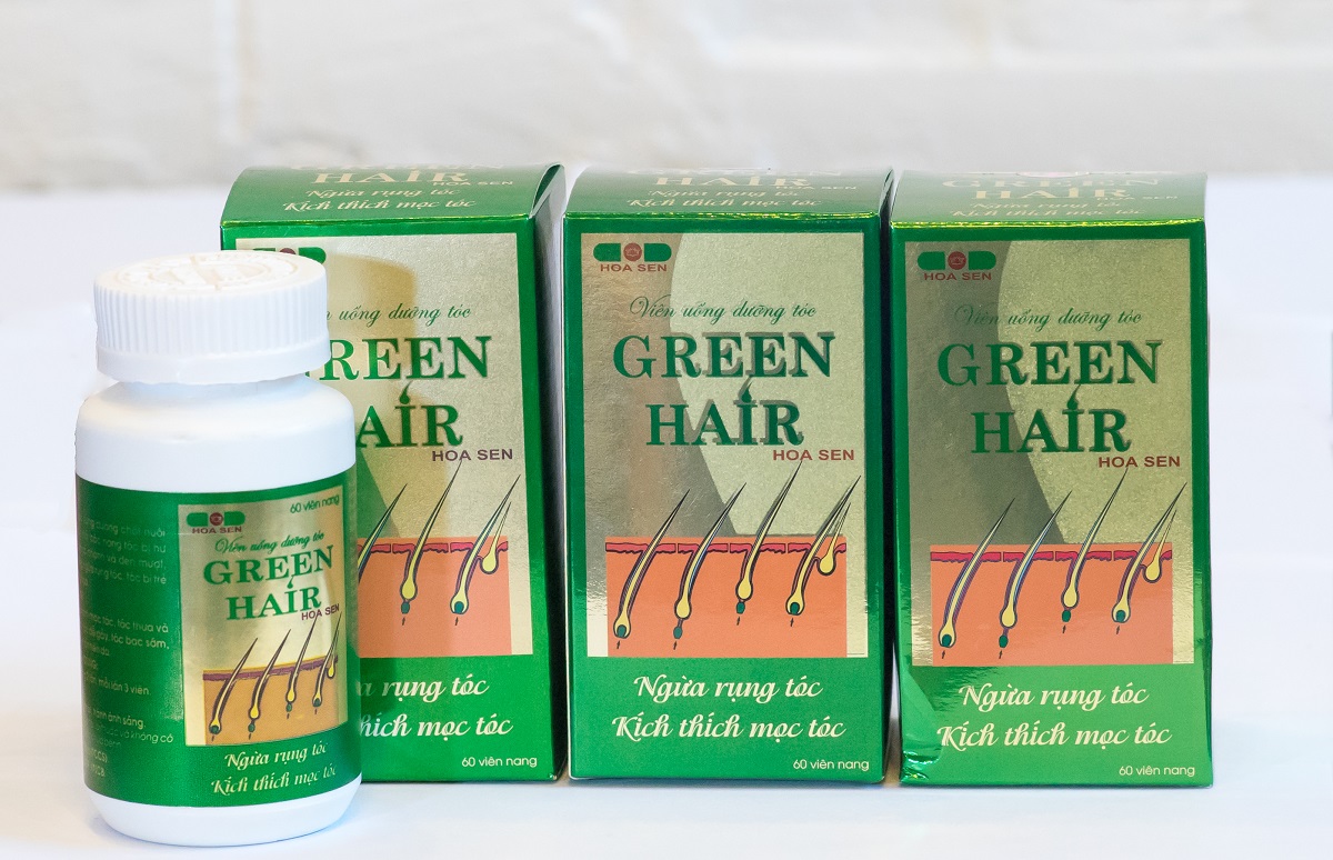 Viên uống dưỡng tóc Green Hair Hoa Sen