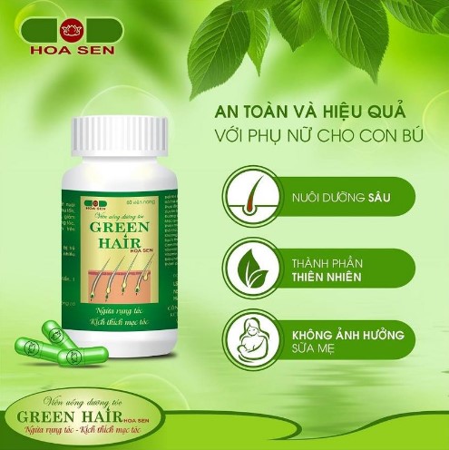 Viên uống Green Hair Hoa Sen an toàn và hiệu quả