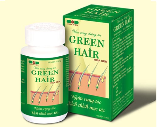 Viên uống Green Hair Hoa Sen kích thích mọc tóc hiệu quả